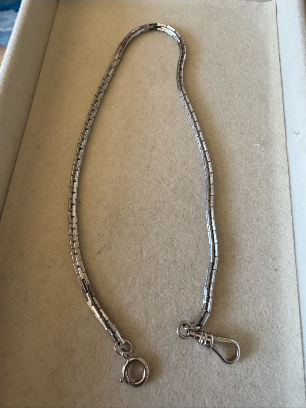 Silvertone Watch Chain vintage 13 inches